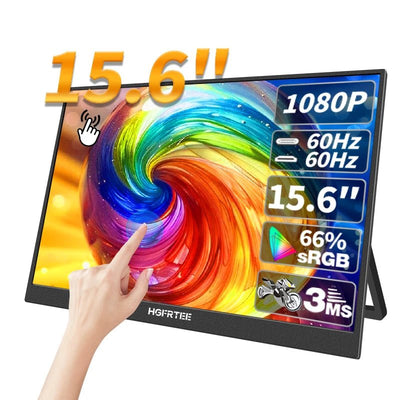 15.6" Portable Touch Screen Monitor - Full HD IPS Display - Quantum Stream