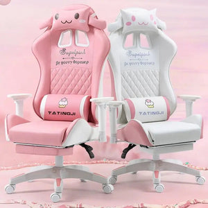 Ergonomic Swivel Gaming Chair Pink - Quantum Stream