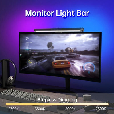 Dimmable LED PC Monitor Lamp with Magnetic Base - Office Light - Quantum Stream