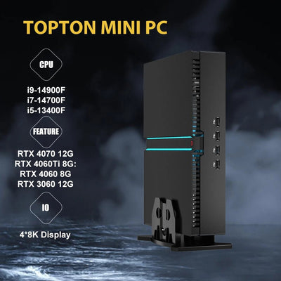 Super Deal 14Th Gen Gamer Topton Mini PC i9 14900F i7 14700F NVIDIA RTX 4070 12G 4060Ti 2xDDR5 Liunx Gaming PC Desktop Computer WiFi6 - Quantum Stream