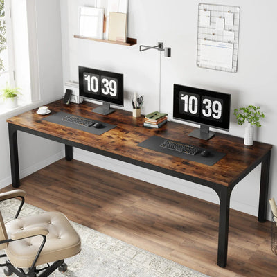 Tribesigns Extra Long Desk: 78.7" Computer Workstation, Birch Wood Office Furniture - Quantum Stream