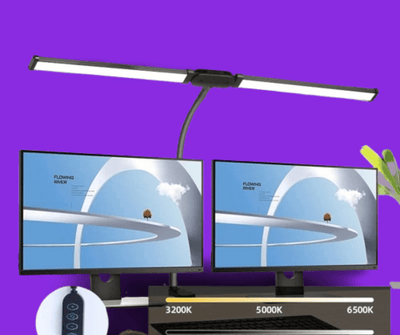 Upgraded Type B LED Desk Lamp - Clamp, Dimmable, Bright - Quantum Stream