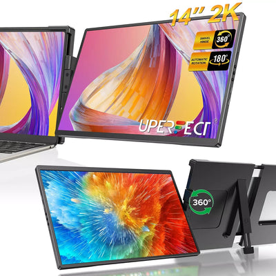 UPERFECT Premium 14" 2K Portable Monitor - Laptop Screen Extender - Quantum Stream